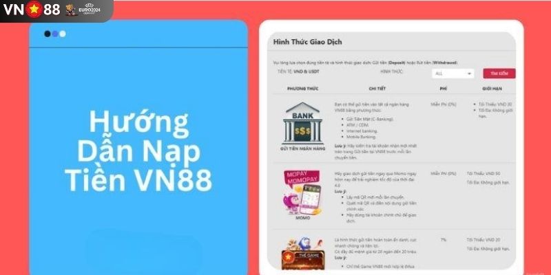 Những bước nạp tiền VN88 căn bản