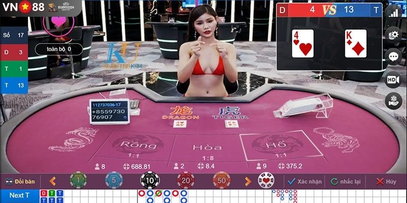 Luật chơi game bài hổ tại VN88